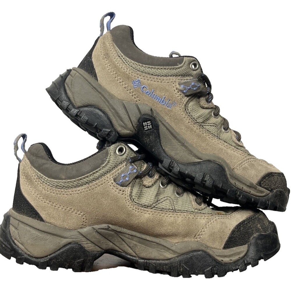 Columbia Waterproof Low Top Hiking Shoes Brown Suede Outdoors Trail Traverse 6